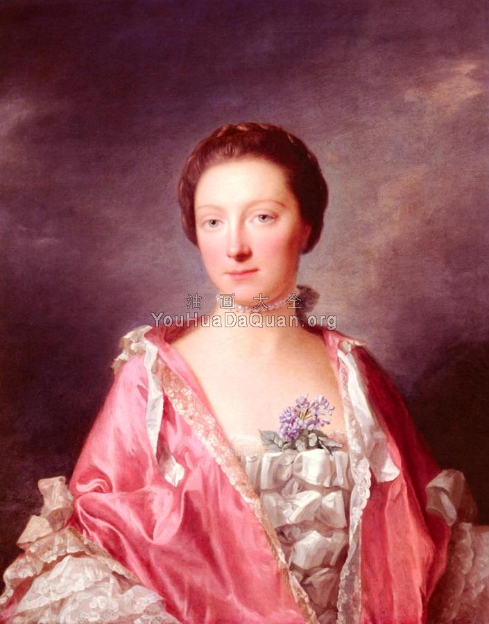 Portrait Of Elizabeth Gunning, Duchess Of Argyll - 阿兰·雷姆赛